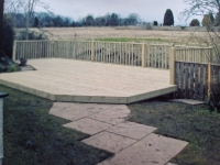 Decking with paving
